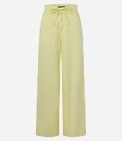 Calça Wide Leg em Sarja com Cordão no Cós - 1