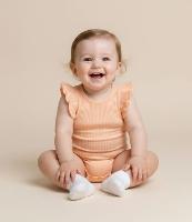 Body Infantil Canelado com Babado Broderie nas Cavas - Tam 0 a 18 meses - 2