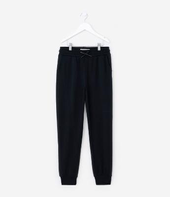 Calça Básica Infantil com Toque Suave e Recortes - Tam 5 a 14 Anos