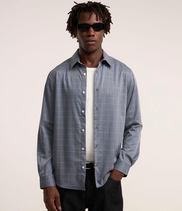 Camisa Regular com Fibra de Bambu e Estampa Xadrez - 2