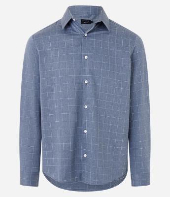 Camisa Regular com Fibra de Bambu e Estampa Xadrez
