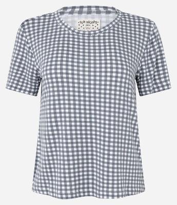 Blusa de Pijama em Viscose com Estampa Xadrez
