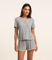 Blusa de Pijama em Viscose com Estampa Xadrez - 2