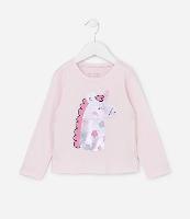 Blusa Infantil com Estampa Unicórnio em Foil - Tam 1 a 5 Anos - 1