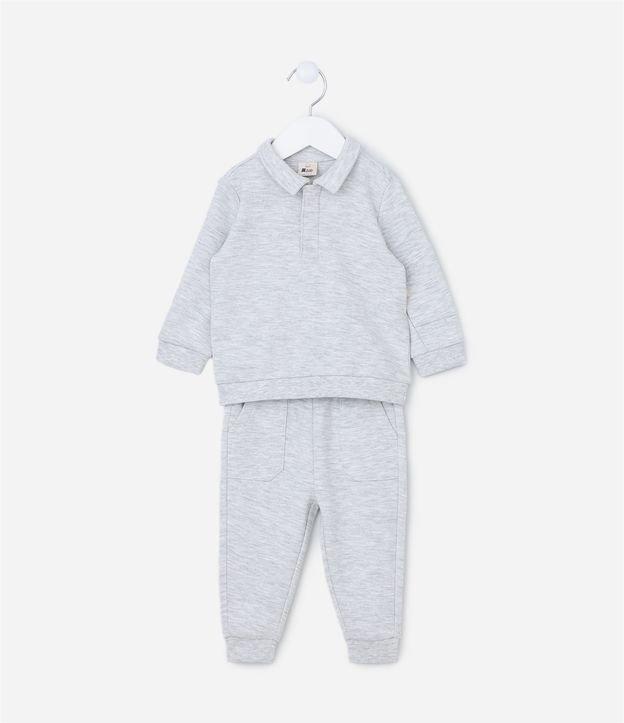Conjunto Infantil com Botões e Gola Polo - Tam  0 a 18 meses - 1