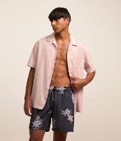 Bermuda em Microfibra com Textura e Estampa Floral - 1