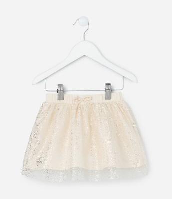 Saia Infantil em Tule com Brilhinhos - Tam 1 a 6 Anos