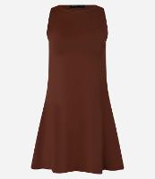 Vestido Curto em Microfibra Sem Mangas - 1