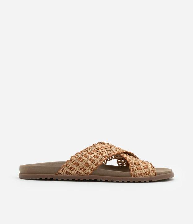 Sandália em Pu com Tiras Largas em Tressê - 1