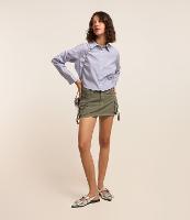 Saia Curta em Sarja com Bolsos Cargo e Fivelas - 2