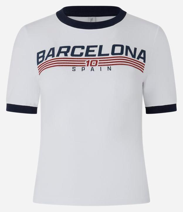 Blusa T-Shirt em Algodão Estampa Barcelona - 1