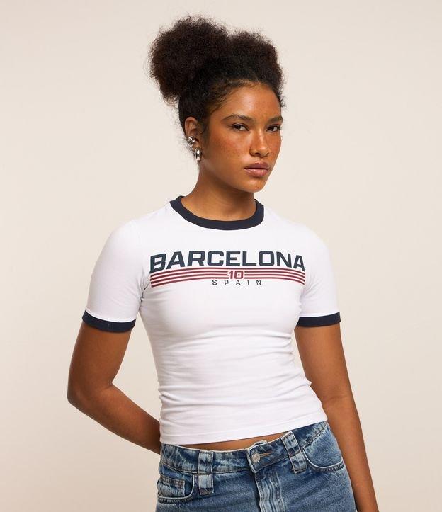 Blusa T-Shirt em Algodão Estampa Barcelona - 2
