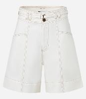 Bermuda em Sarja com Cinto e Recorte Diferenciado - 1