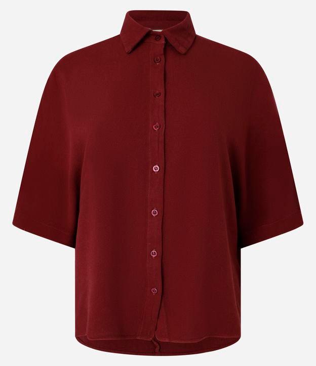 Camisa em Viscose com Gola Colarinho e Manga 3/4 - 1