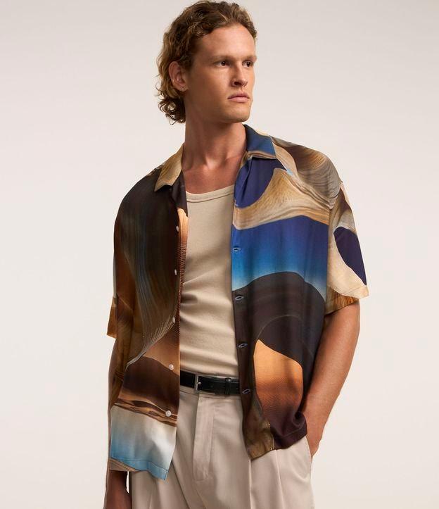 Camisa Boxy em Alfaiataria com Estampa Surrealismo - 2