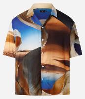 Camisa Boxy em Alfaiataria com Estampa Surrealismo - 1