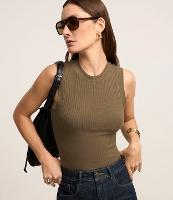 Blusa sem Manga em Ribana com Textura Canelada - 1