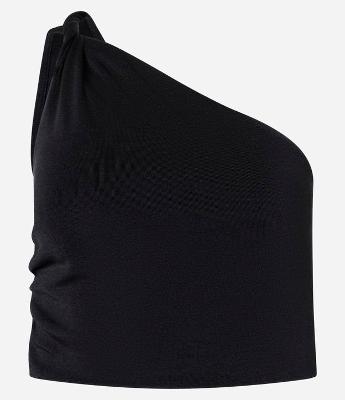 Blusa Cropped em Algodão com Um Ombro Só