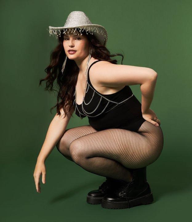 Body Sem Bojo em Tule com Alça Multiúso Curve e Plus Size - 2