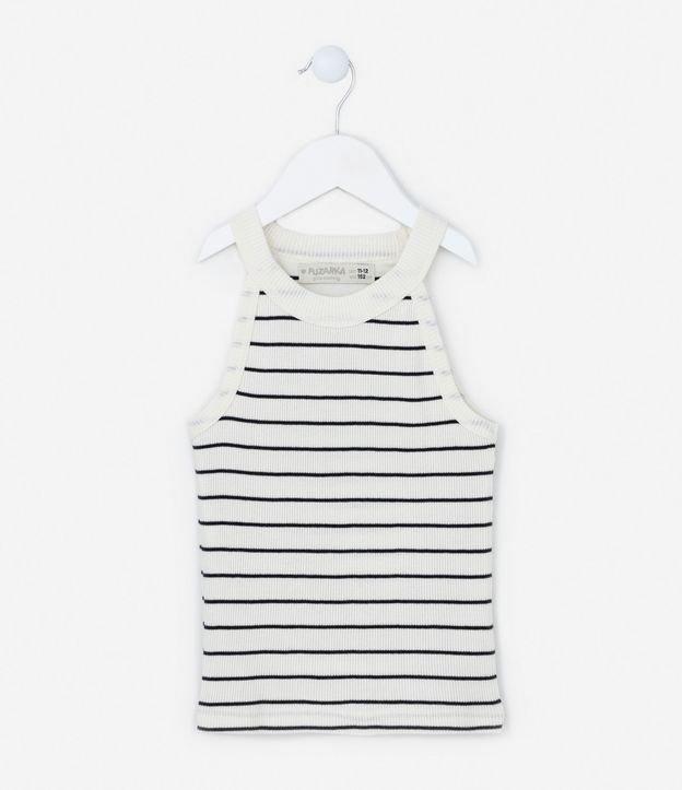 Regata Infantil em Ribana Listrada - Tam 5 a 14 Anos - 1