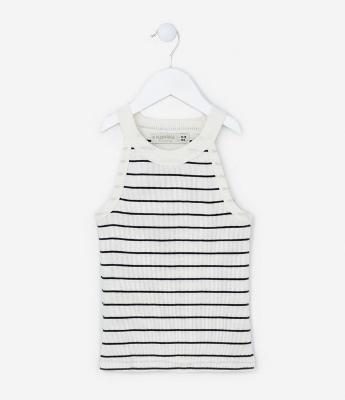 Regata Infantil em Ribana Listrada - Tam 5 a 14 Anos