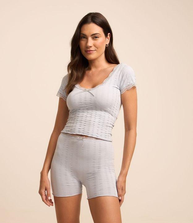 Pijama Curto Seamless com Texturas - 2