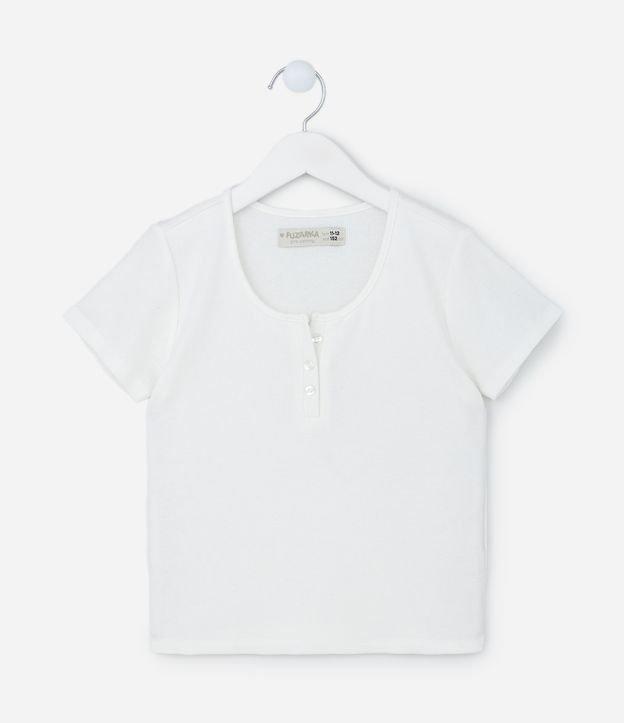 Camiseta Infantil com Botões - Tam 5 a 14 Anos - 1