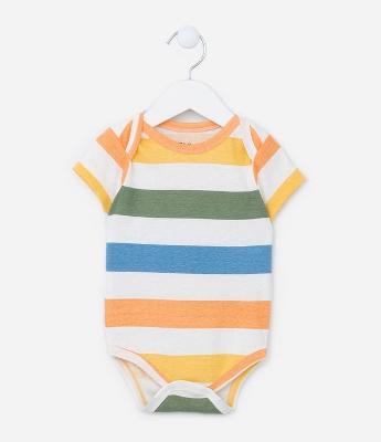 Body Infantil com Estampa de Listras - Tam RN a 18 meses