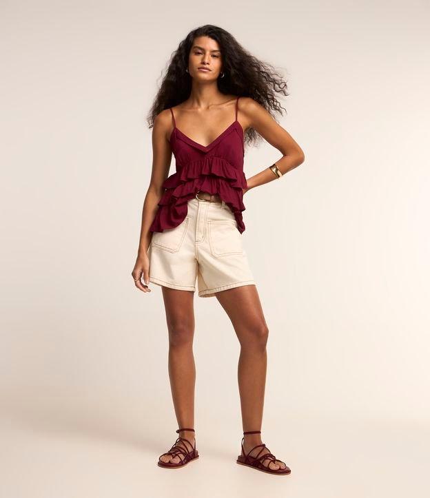 Short Mom em Sarja com Bolsos Frontais - 2