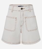 Short Mom em Sarja com Bolsos Frontais - 1