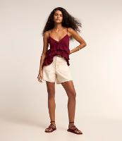 Short Mom em Sarja com Bolsos Frontais - 2