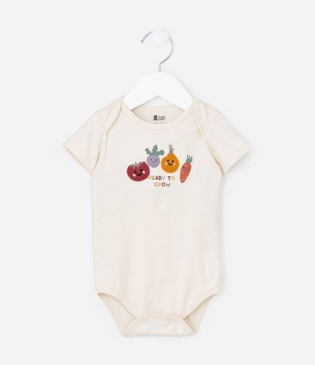 Body Infantil com Bordado Leguminhos - Tam 0 a 18 meses - 1