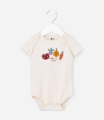 Body Infantil com Bordado Leguminhos - Tam 0 a 18 meses