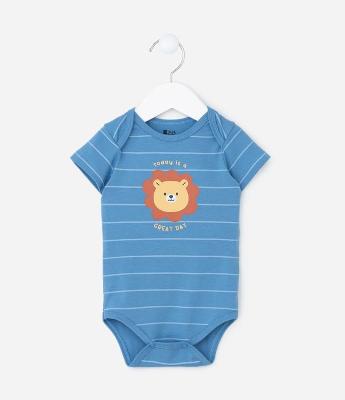 Body Infantil com Estampa Leãozinho - Tam 0 a 18 meses