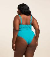 Maiô Texturizado com Decote V Transpassado Curve & Plus Size - 2