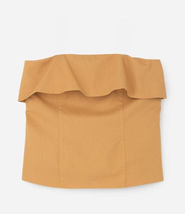 Blusa com Linho e Lapela Sobreposta Curve e Plus Size - 1