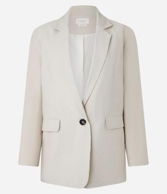 Blazer Oversized em Alfaiataria com Botão Único