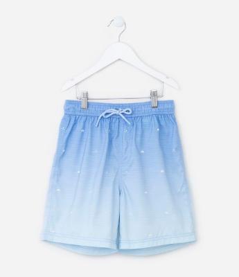 Bermuda Infantil com Estampa Degradê - Tam 5 a 14 Anos