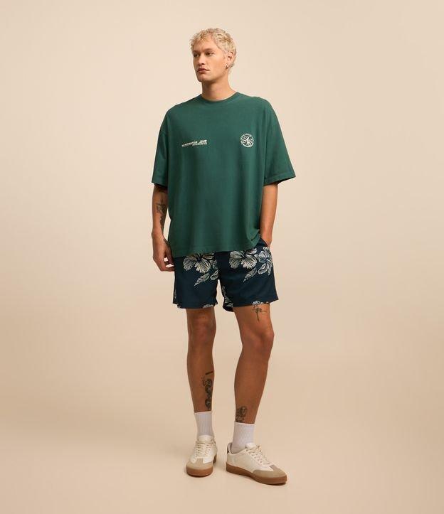 Bermuda em Microfibra com Estampa Floral - 1