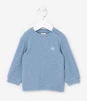 Blusão Infantil em Tricô com Efeito Flanelado e Bordado de Dino - Tam 0 a 18 Meses - 1