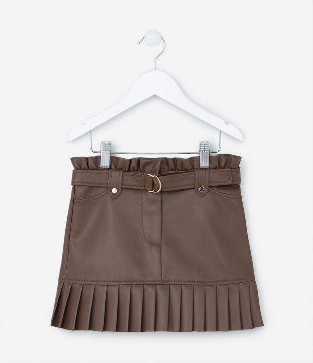 Saia Clochard Infantil com Plissado na Barra - Tam 5 a 14 Anos - 1