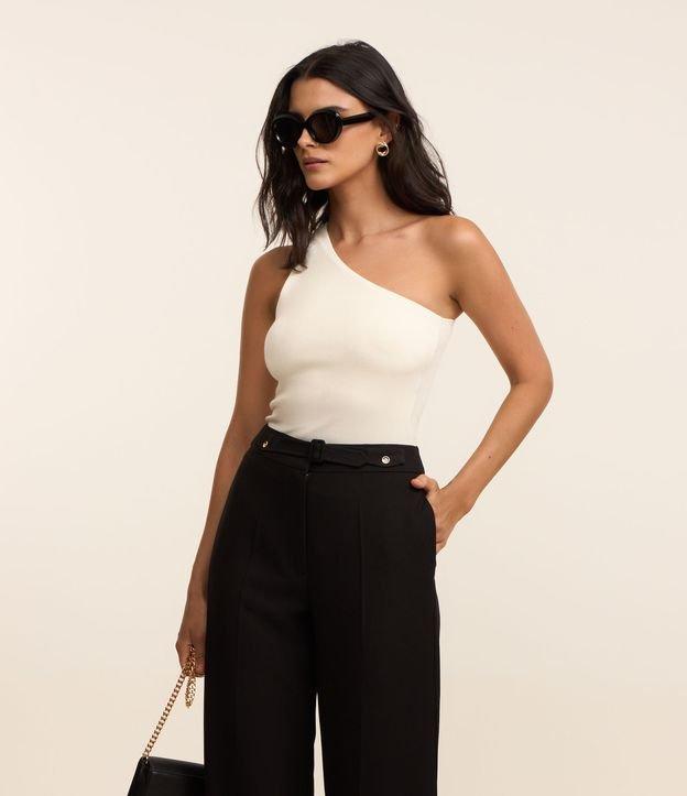 Blusa em Ribana com Ombro Único - 2