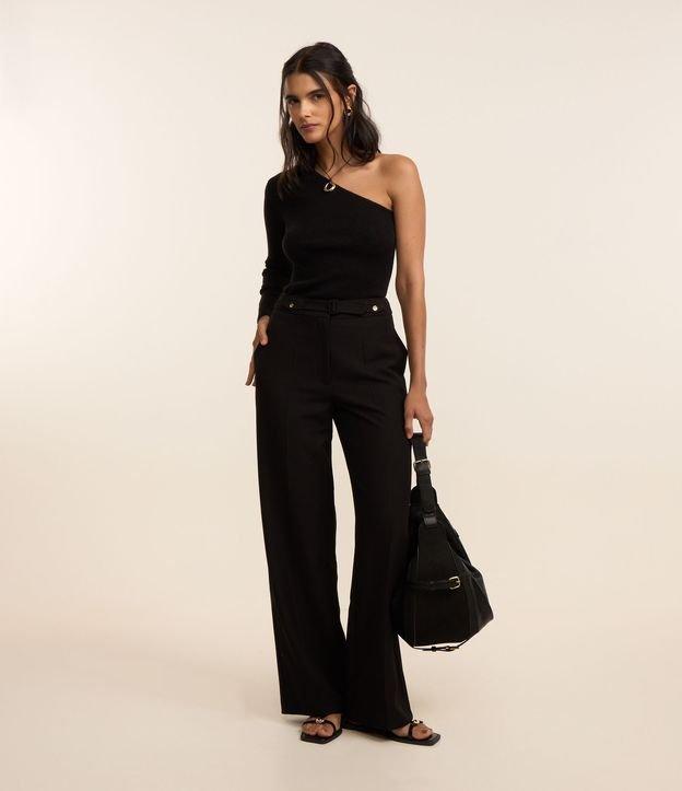 Calça Reta Alfaiatada com Cinto Embutido - 2