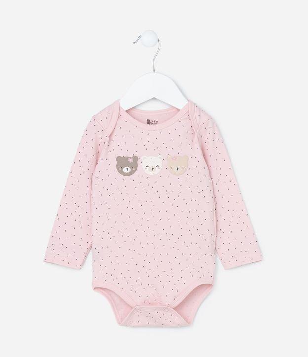 Body Infantil com Estampa Poá e Bichinhos - Tam RN a 18 meses - 1