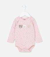 Body Infantil com Estampa Poá e Bichinhos - Tam RN a 18 meses - 1