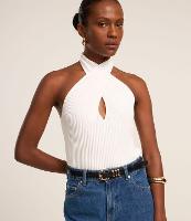 Blusa Frente Única em Tricô Canelado com Vazado - 2