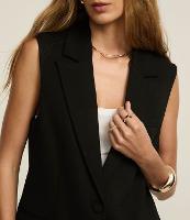 Colete Ponto Roma Fechamento em Botões e Bolsos Frontais - 3