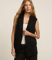 Colete Ponto Roma Fechamento em Botões e Bolsos Frontais - 4