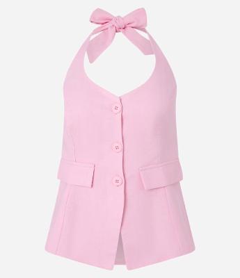 Blusa Colete em Viscolinho Frente Única com Botões