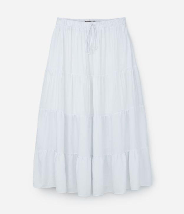 Saia Longa em Chalis com Cós Elástico Curve & Plus Size - 1